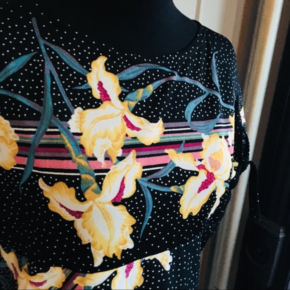 ❤️Vintage 80’s Large Print BohoChic Dress - Picture 3 of 6